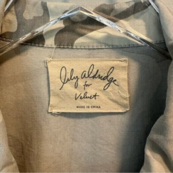 Lily Aldridge by Velvet | Women's Camouflage Full Zip Snap Jacket Size Small - Picture 12 of 12